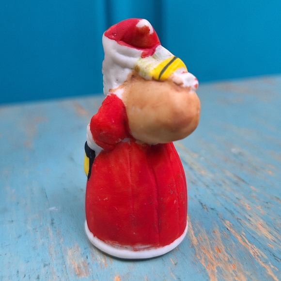 Miniature Santa Porcelain Mini Enesco Tiny Santa Clause Curio Stocking Stuffers - Picture 9 of 12